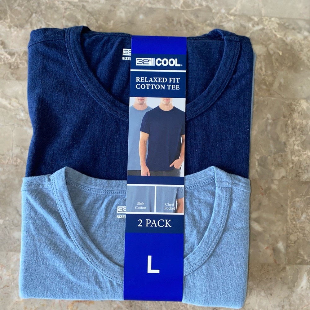 2-Pack 32 Degrees Cool Relaxed Fit Cotton
Men's Tee